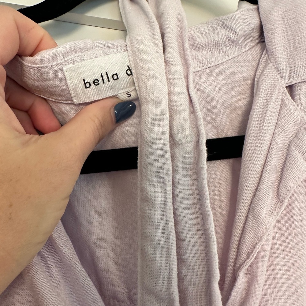 Size small Bella Dahl linen lavender dress with belt - Picture 2 of 3